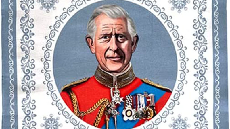 King-Charles-III-Coronation-Gifts-Collectable-Tea-Towel-Purple