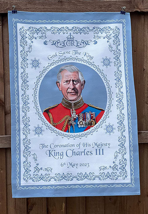 King Charles III Coronation Gifts Collectable Tea Towel