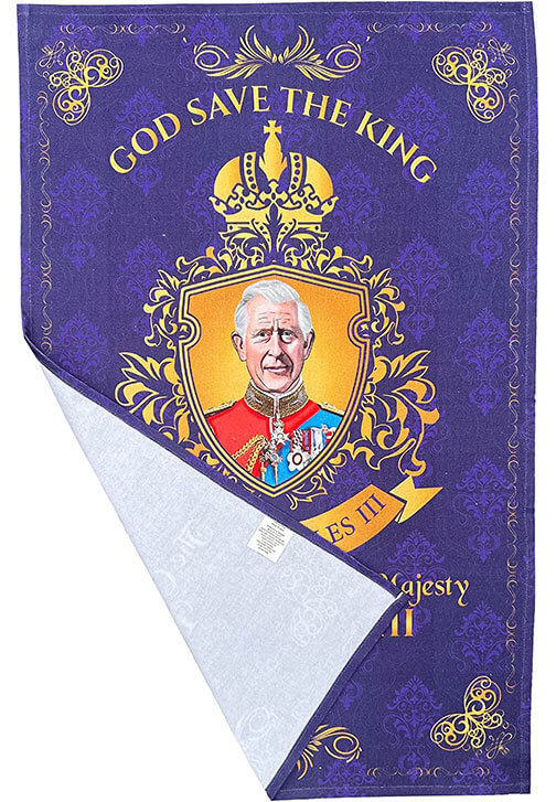 King Charles III Coronation Gifts Collectable Tea Towel