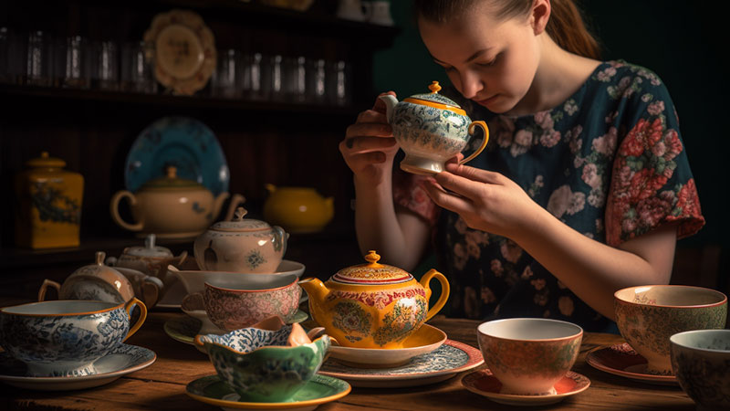 use-tea-towels-to-cleverly-protect-ceramic-tableware