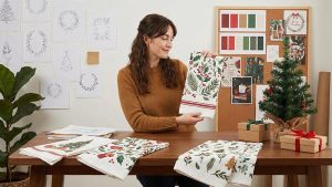 Artists-Christmas-Tea-Towel